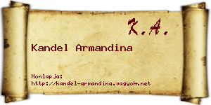 Kandel Armandina névjegykártya